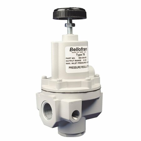 BELLOFRAM PRECISION CONTROLS Pressure Regulator, High Flow, T78 Series, 0-60 PSIG, 3/4in Port 960-332-000